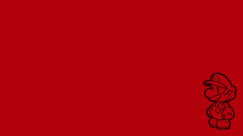 Mario Character Silhouette — Red