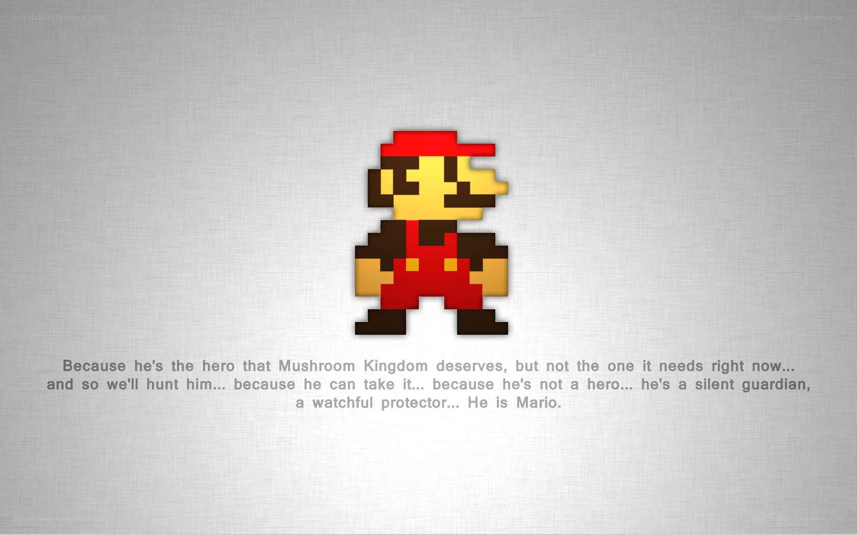 Mario character with text