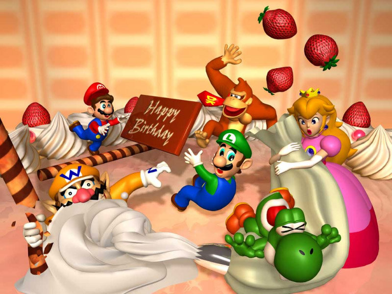 Mario Characters in Cake
