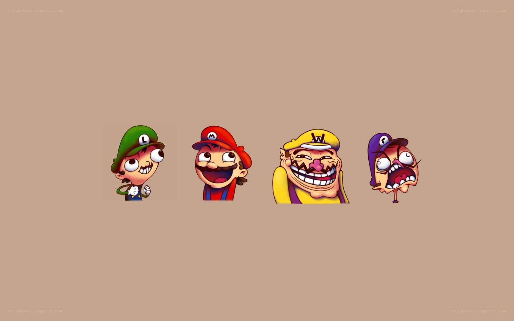 Mario characters in cartoon style