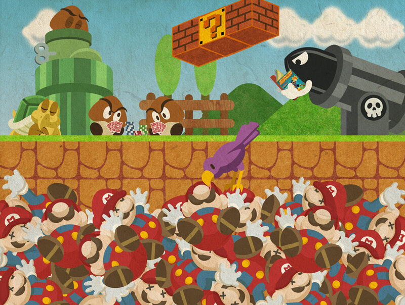 Mario Characters in Pile
