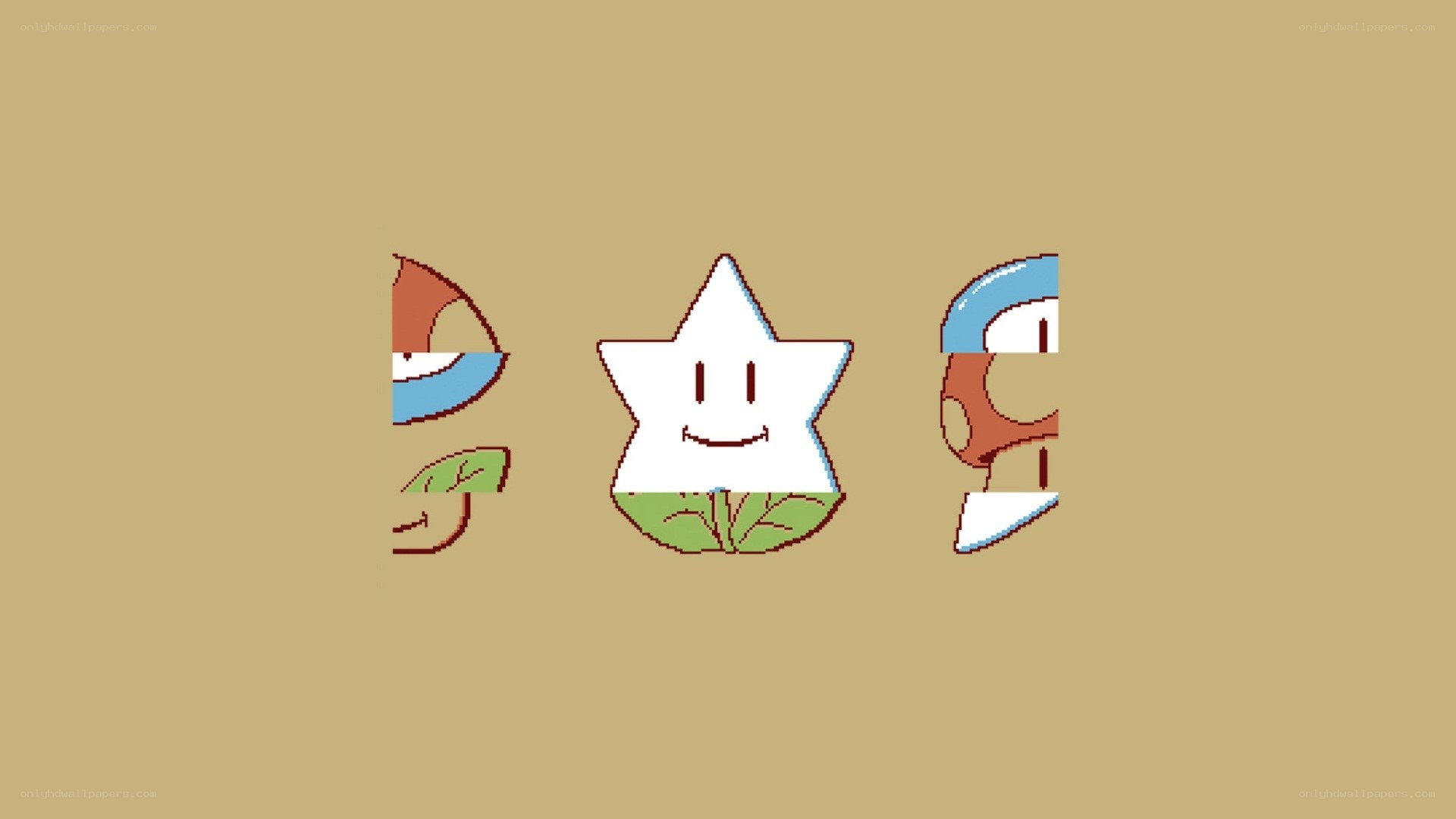 Mario characters in pixel art