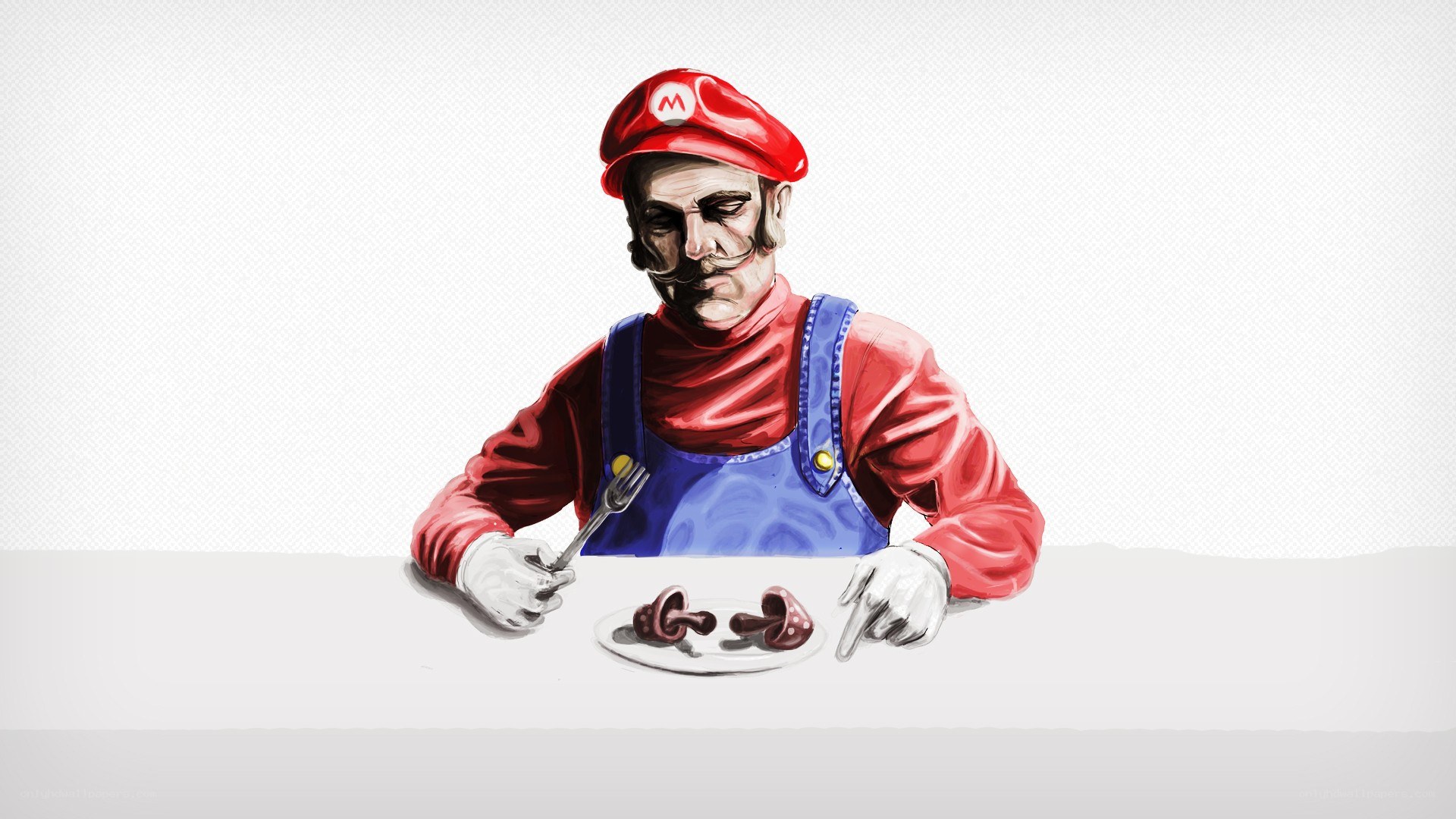 Mario eating mushrooms