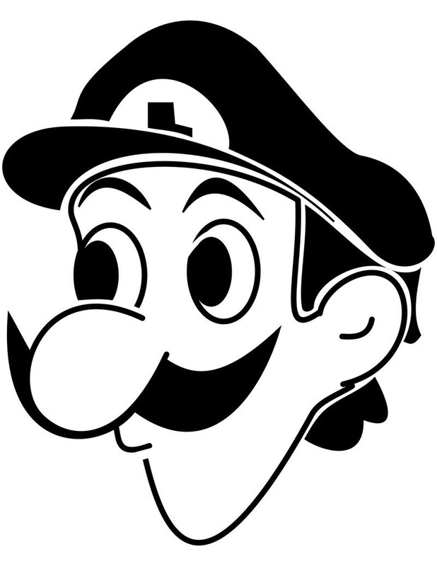 Mario face silhouette