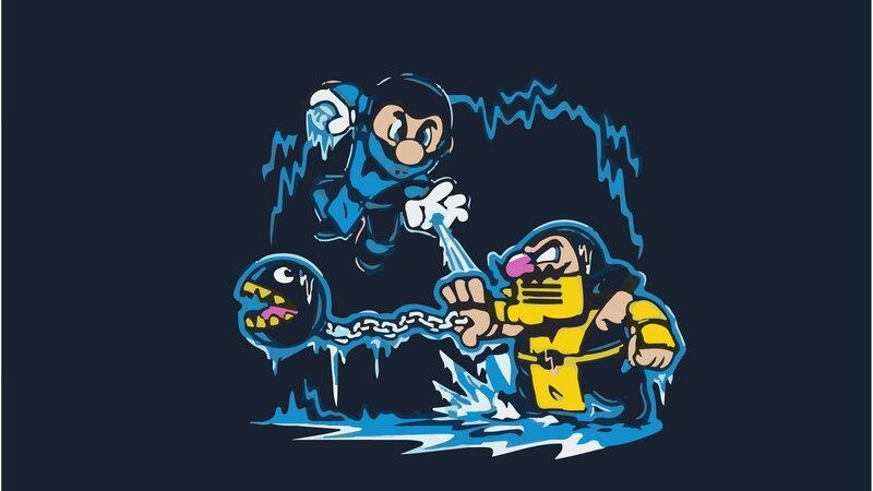 Mario Freezing Enemies