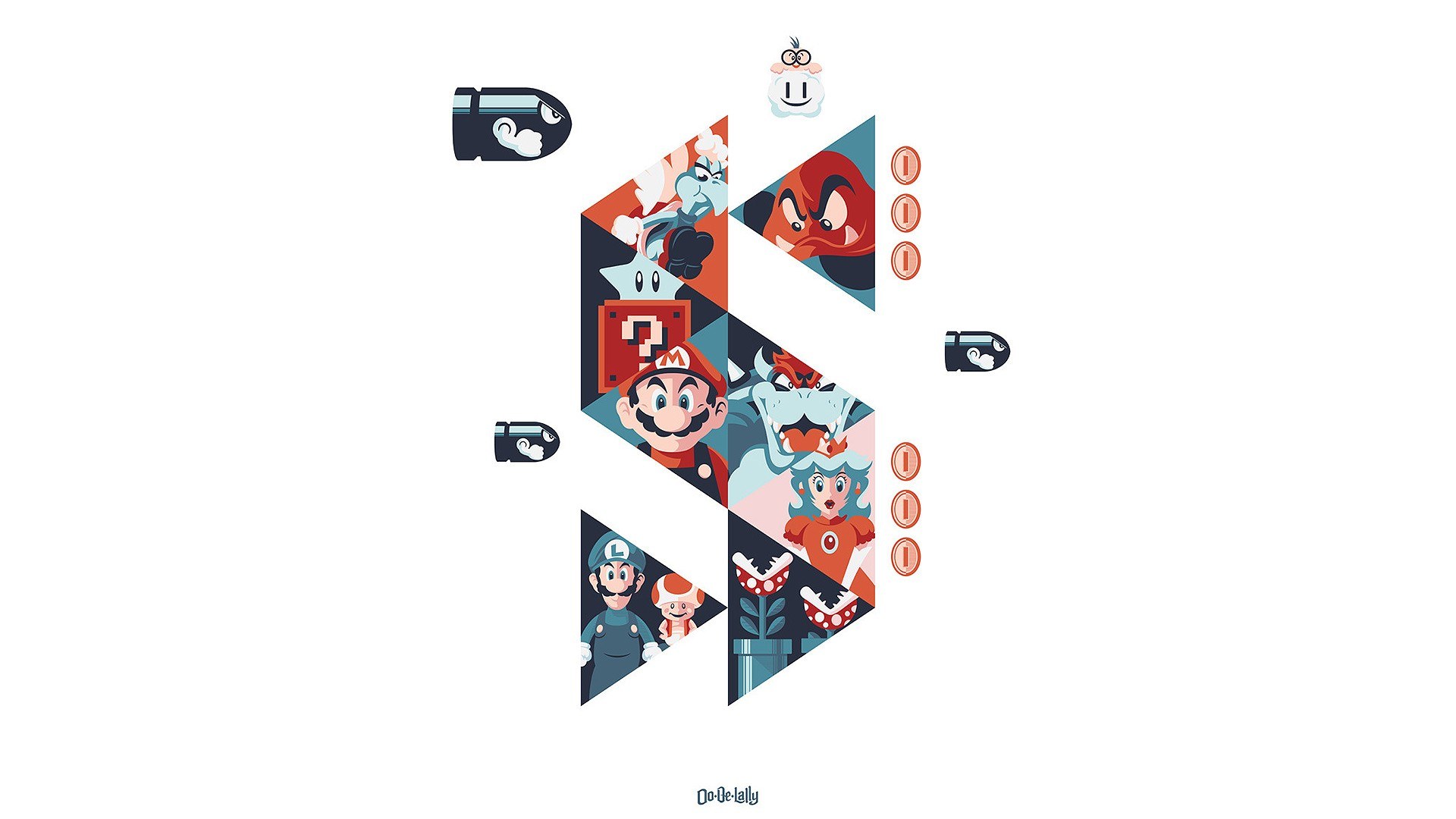 Mario game art collage
