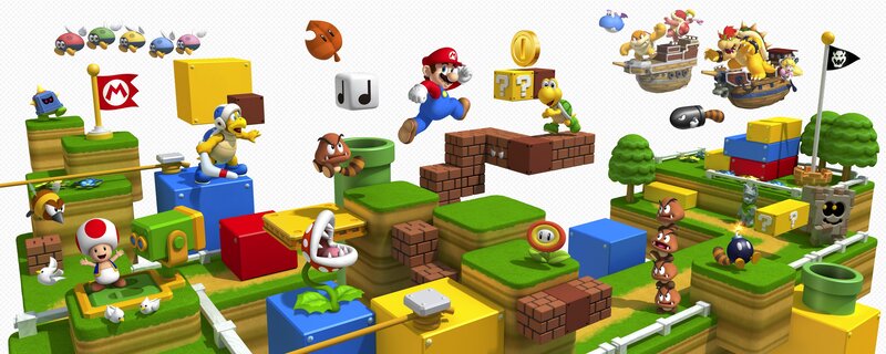 Mario game characters and elements