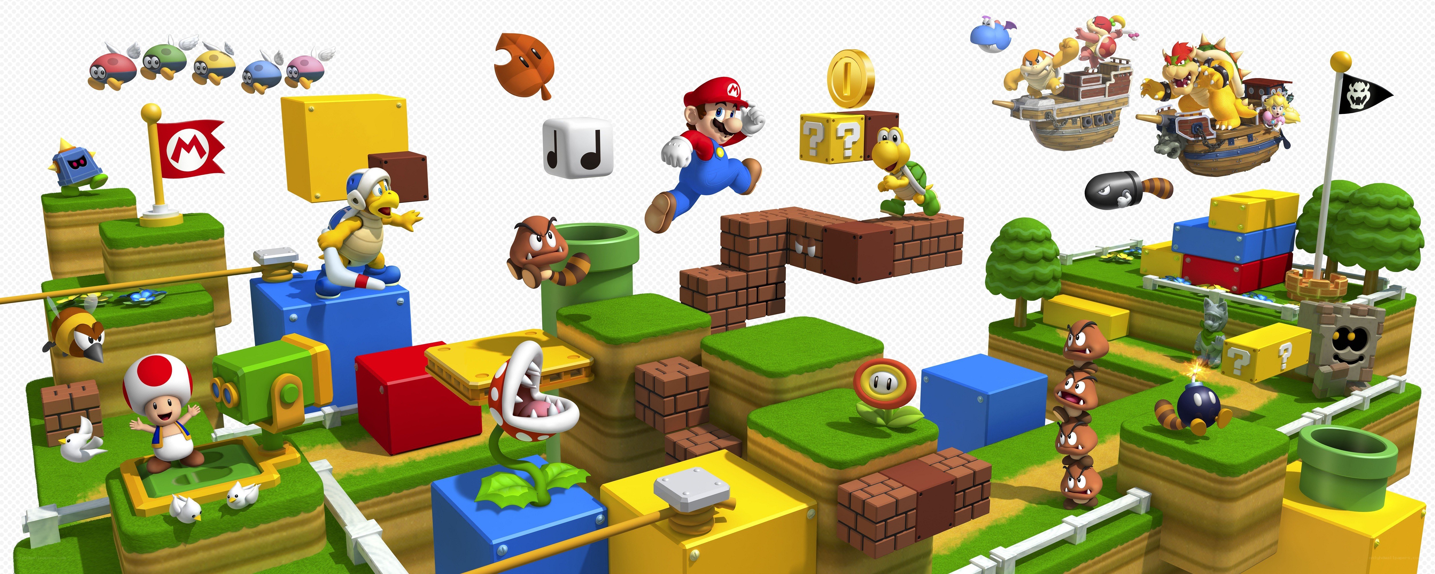 Mario game characters and elements