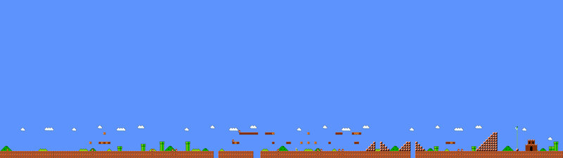 Mario Game Level — Blue, Playful, Afternoon, Pixel Art, Clouds, Pipes
