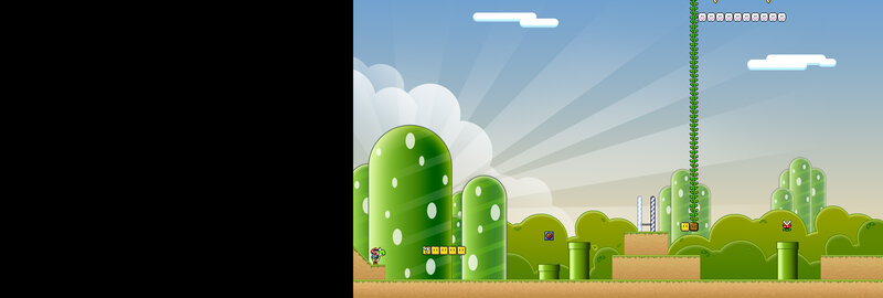 Mario game level scene