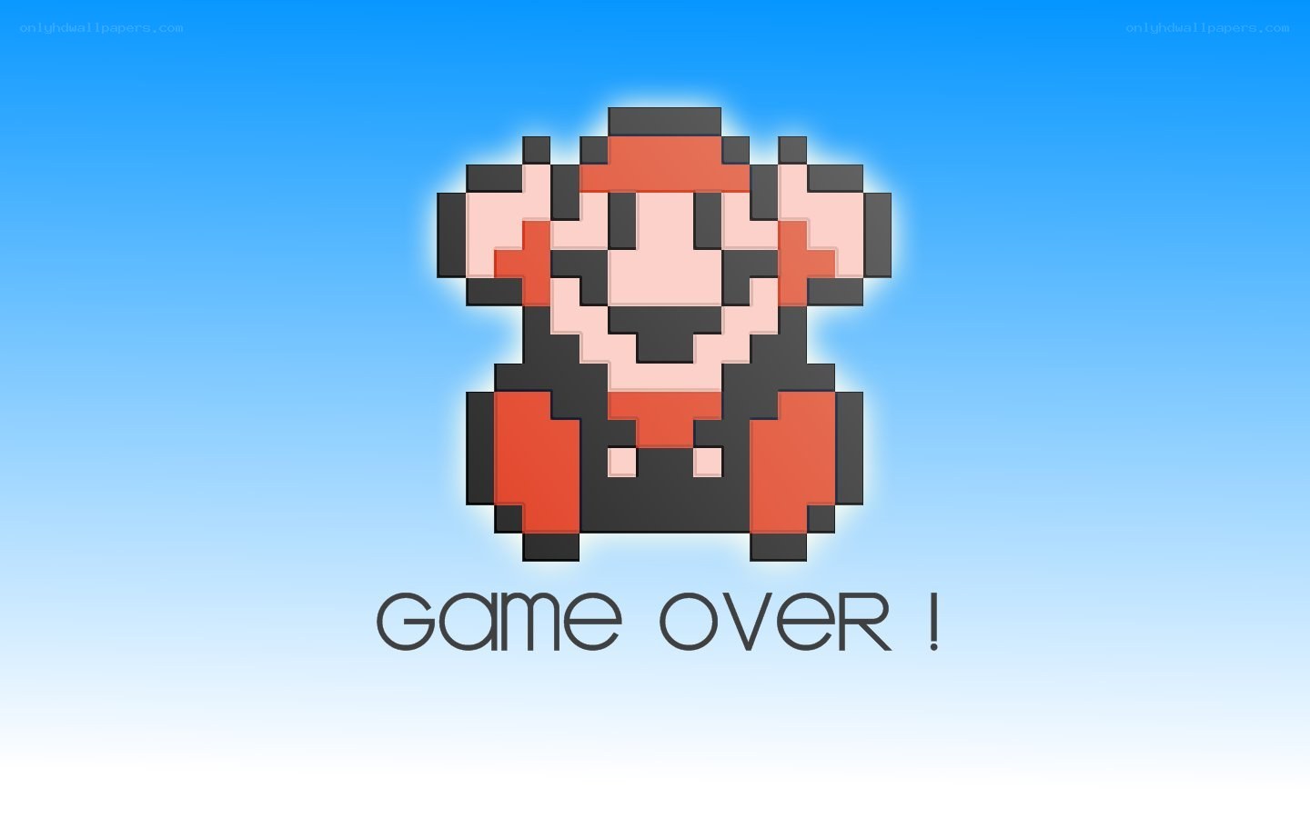 Mario game over screen