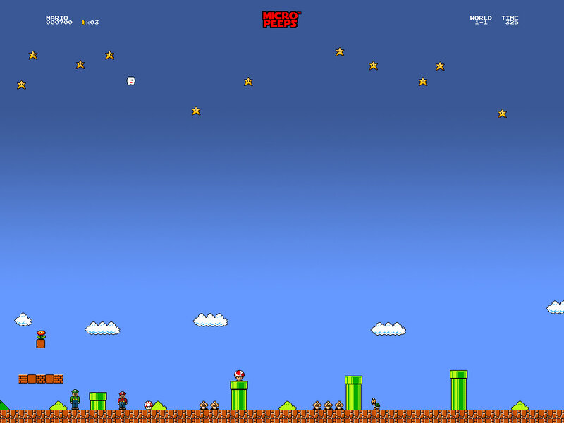 Mario game with Micro Peeps