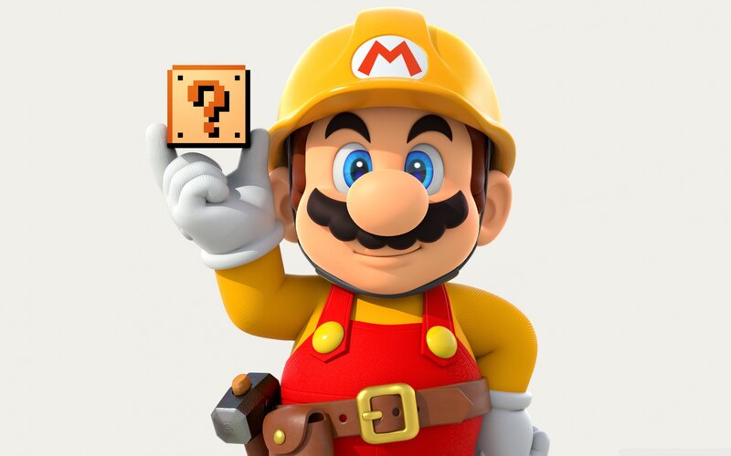Mario Holding Question Block