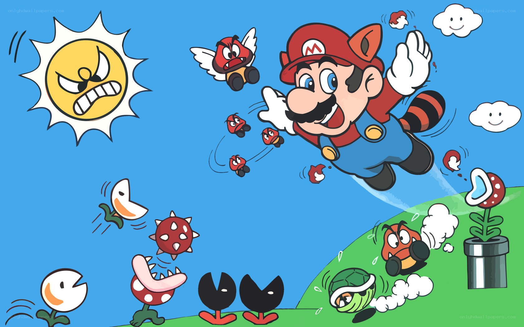 Mario in a chaotic sky