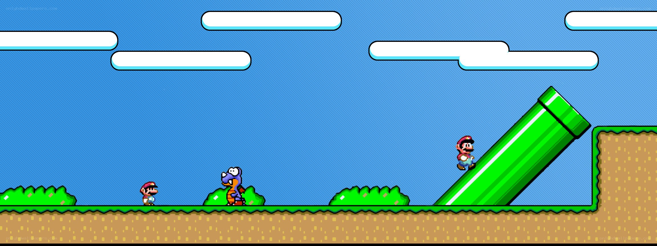 Mario in a classic game scene