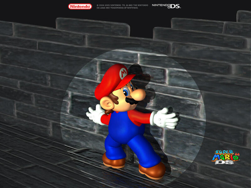 Mario in a dark alley