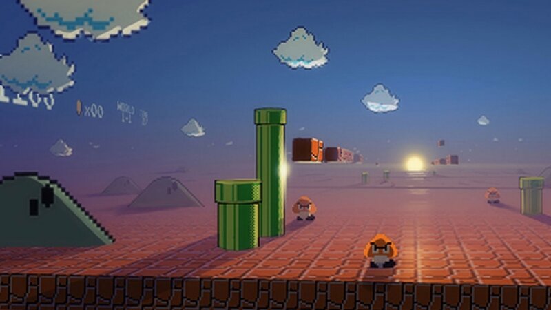 Mario in a desert level