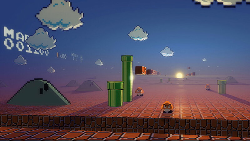 Mario in a desert world