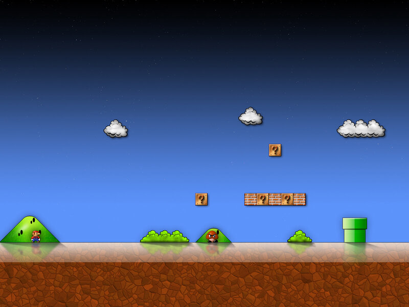 Mario in a Game Level