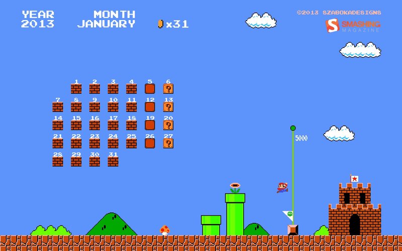 Mario in a Game Scene — Blue