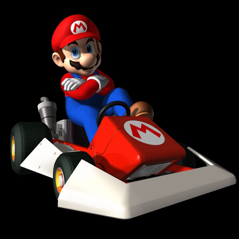 Mario in a Go-kart — Red, Playful