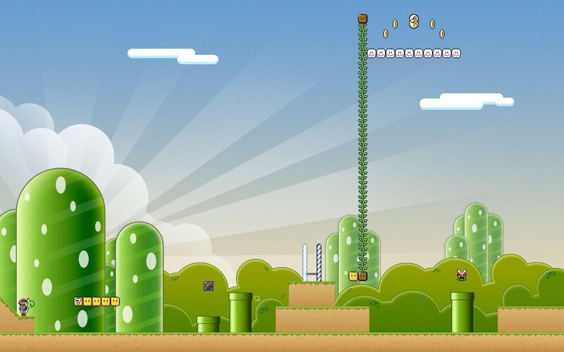 Mario in a Level — Green