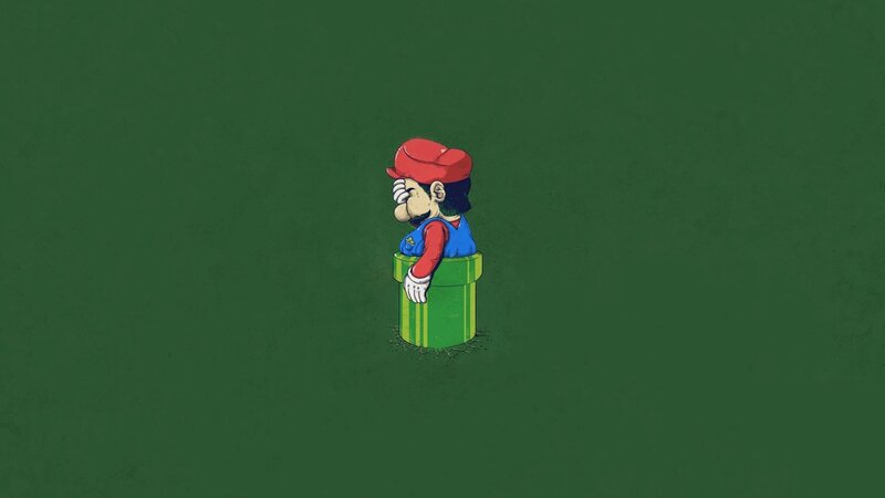 Mario in a Pipe — Green, Calm