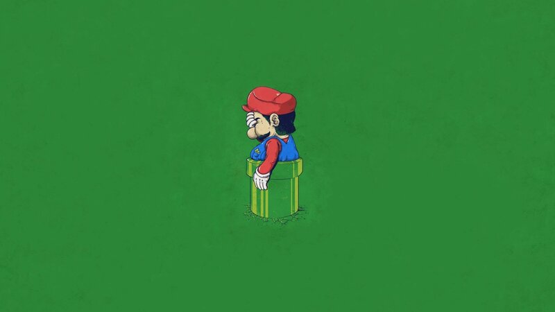 Mario in a Pipe — Green