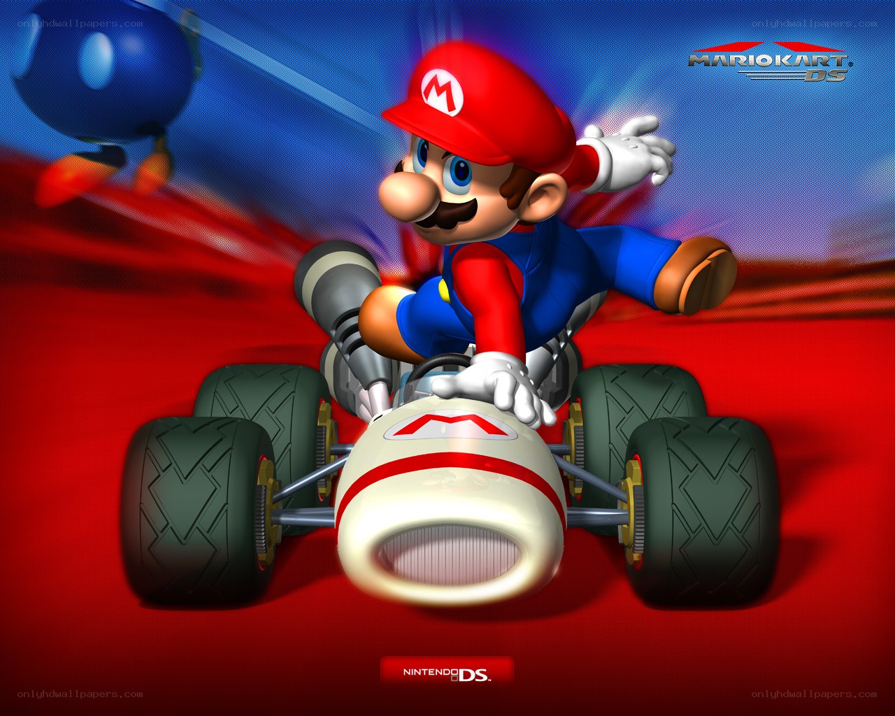 Mario in a racing kart