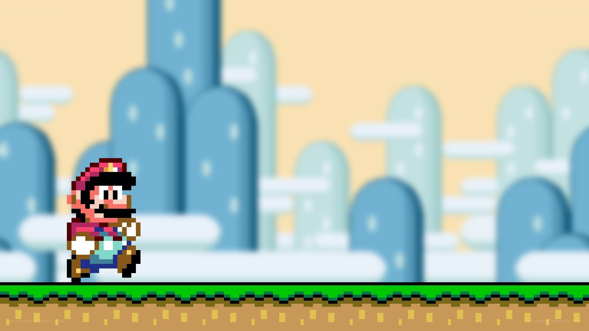 Mario in a snowy landscape
