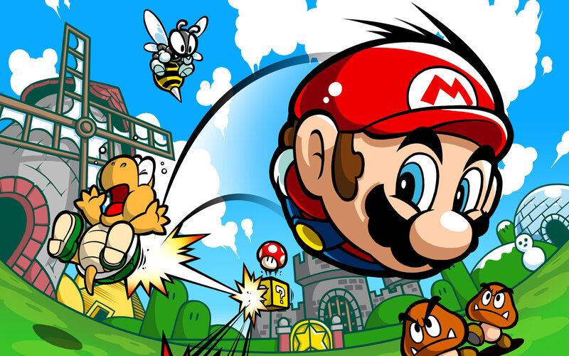 Mario in action scene
