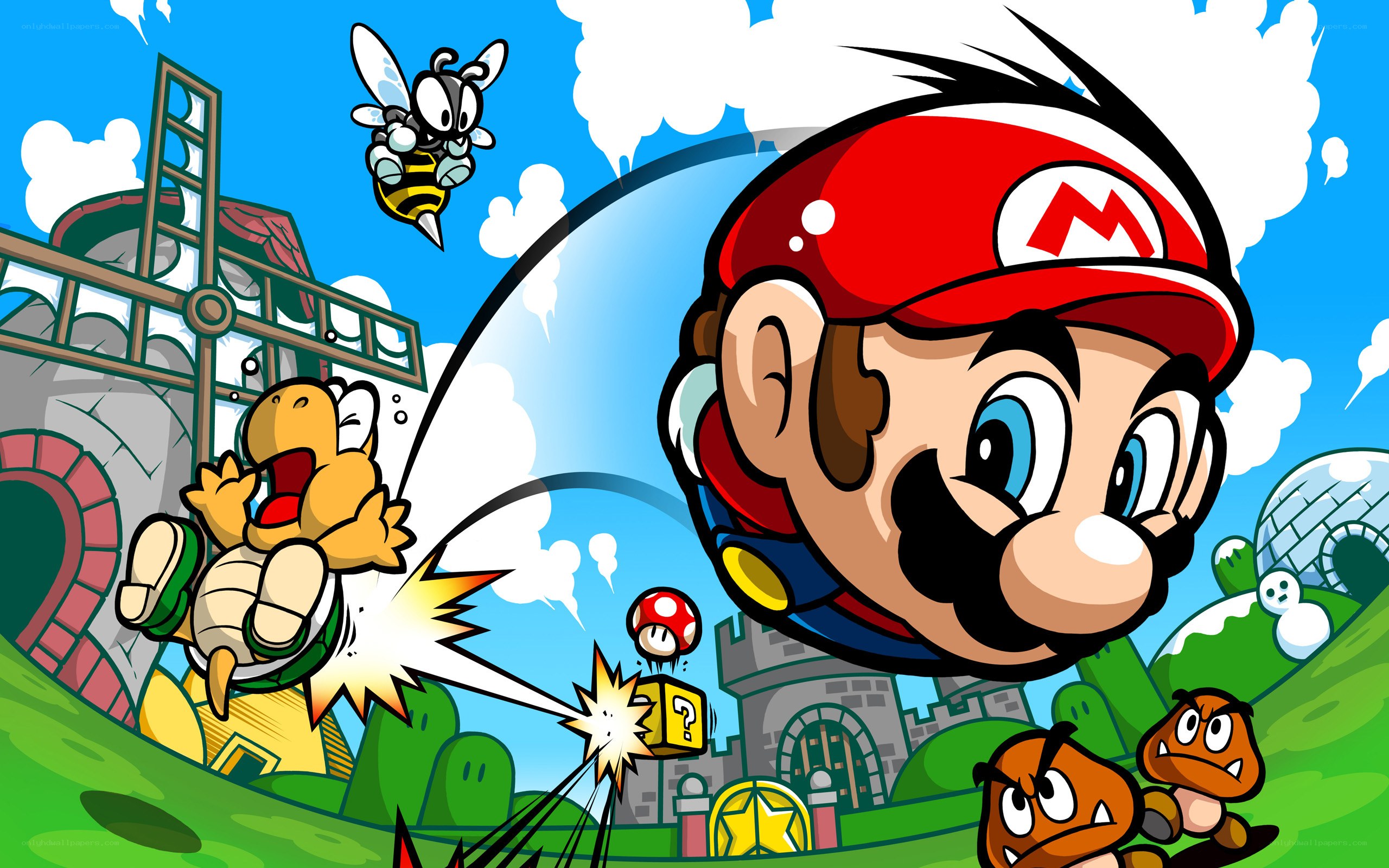 Mario in action scene