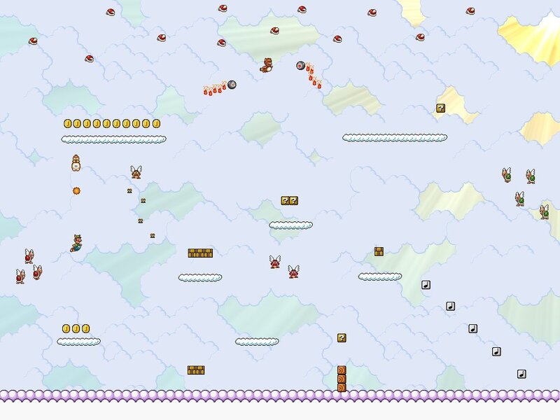 Mario in Cloud Level