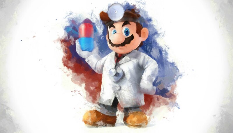 Mario in Doctor Outfit — White, Playful