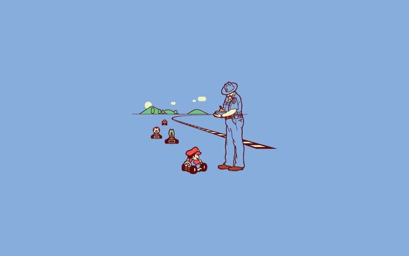 Mario in Go-kart — Blue