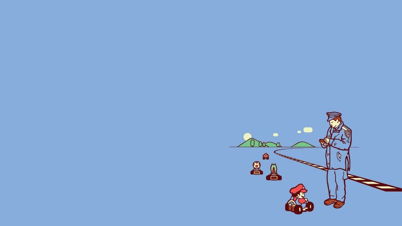 Mario in Go-kart Race — Blue