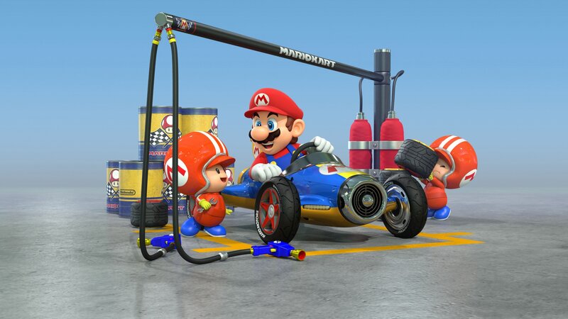 Mario in Kart Garage