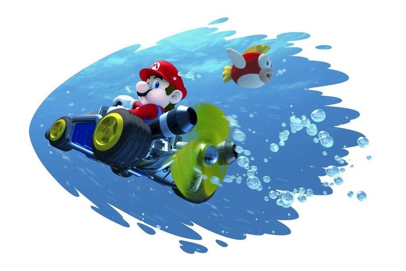Mario in Kart Underwater — Blue