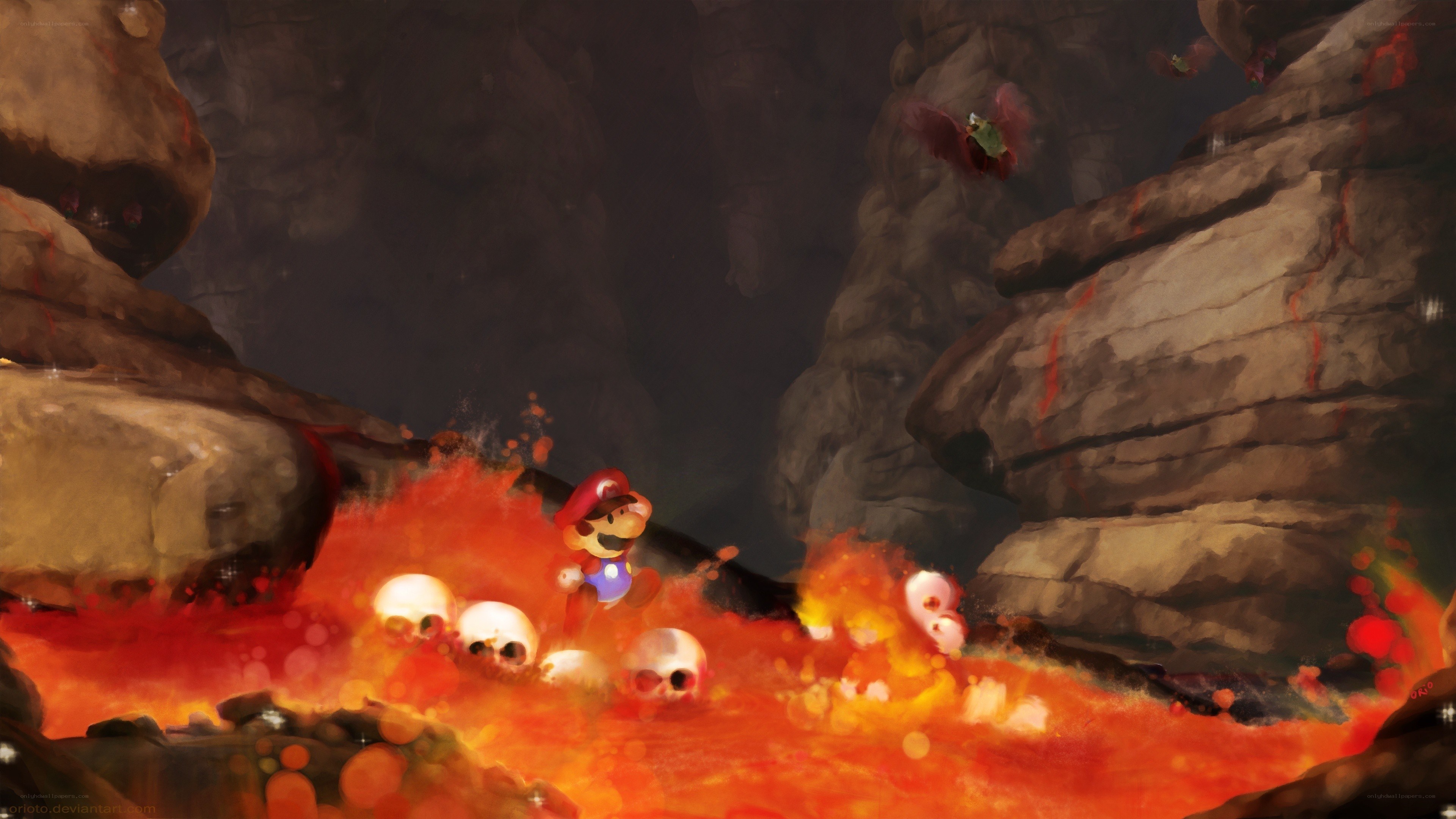 Mario in Lava Cave