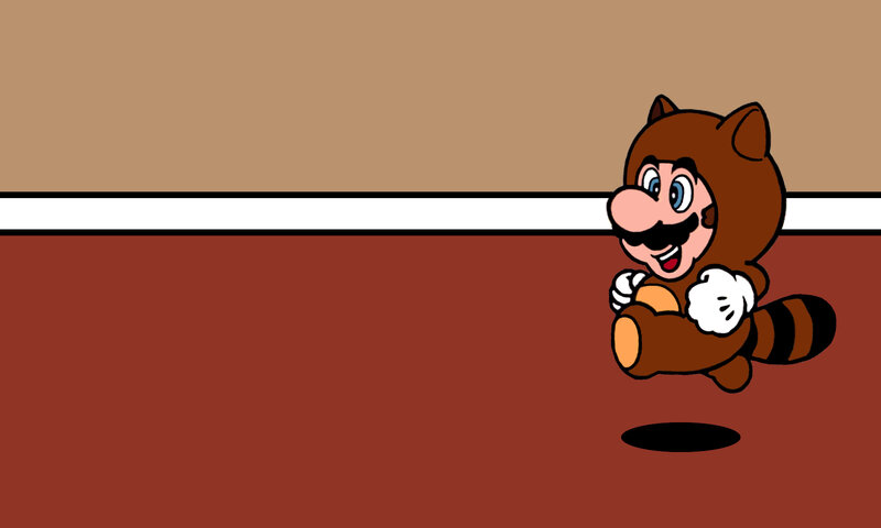 Mario in raccoon suit