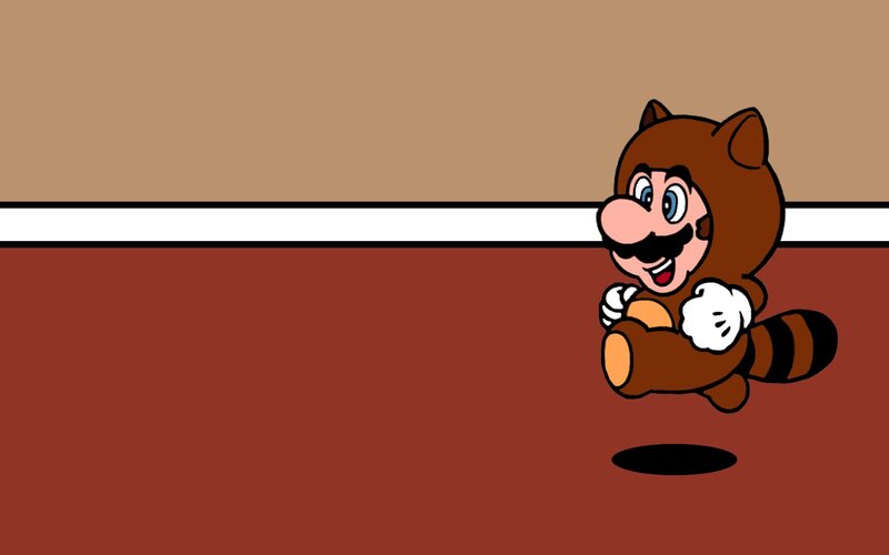 Mario in raccoon suit