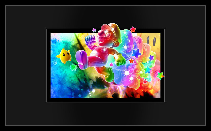 Mario in Rainbow Form — Vibrant, Energetic