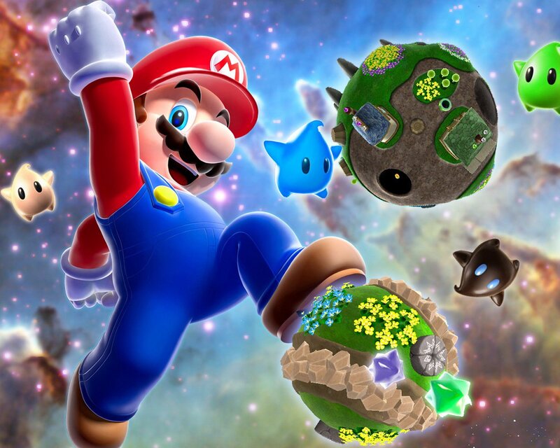 Mario in Space — Blue, Adventurous, 3d Render, Planetoids