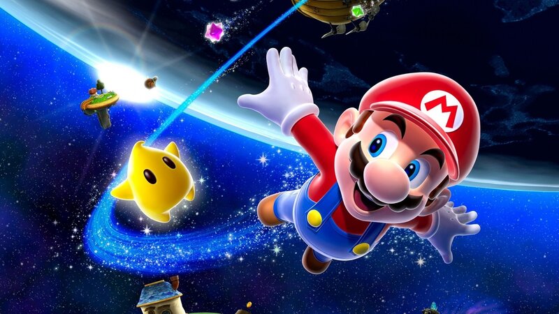 Mario in Space — Blue, Adventurous, Night, 3d Render