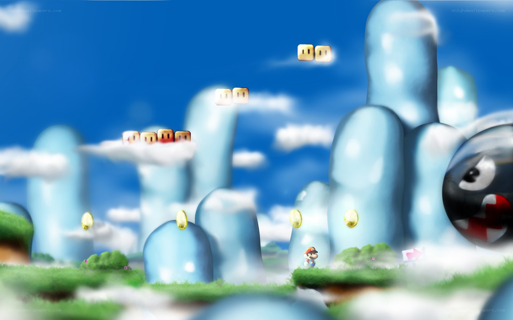 Mario in the sky kingdom