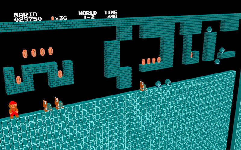 Mario in underwater level