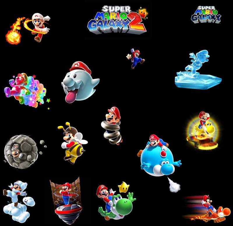 Mario in Various Power-ups