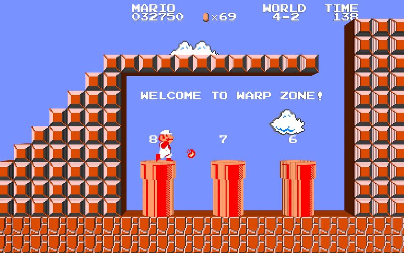 Mario in Warp Zone