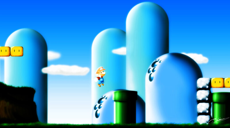 Mario Jumping in Game