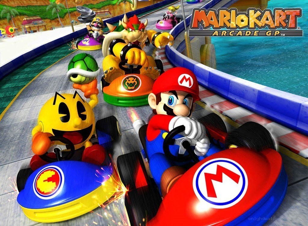 Mario Kart Arcade GP race